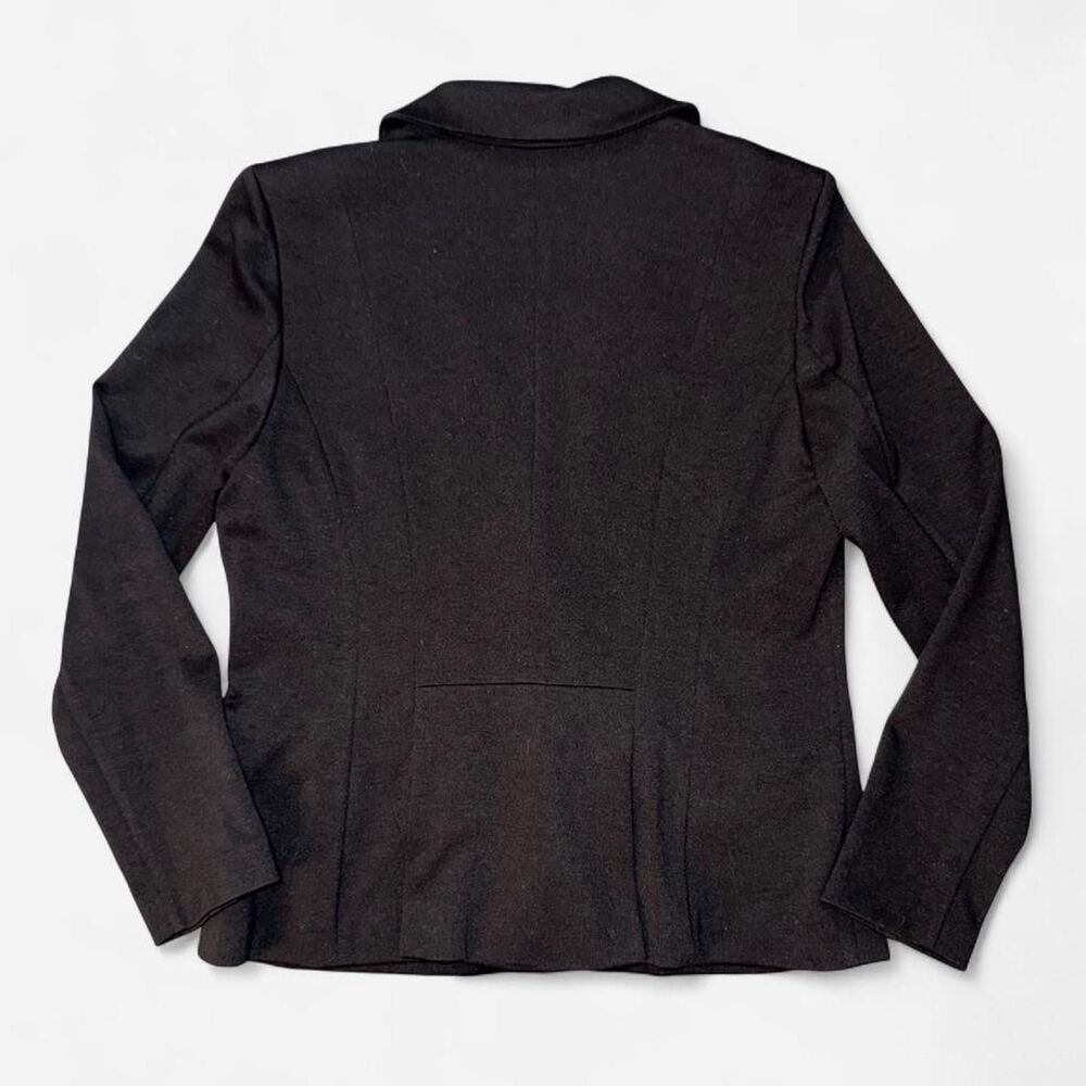Black Fitted Blazer with Button Closure, Medium Petite - Picture 6 of 6